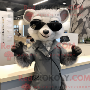 Grå ilder maskot kostume...