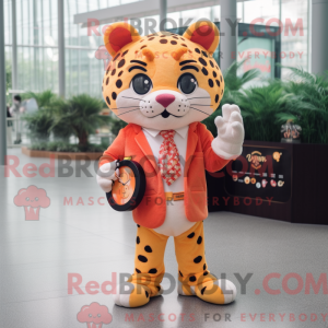 Peach Leopard maskot...