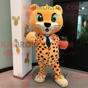 Máscara de leopardo pêssego...