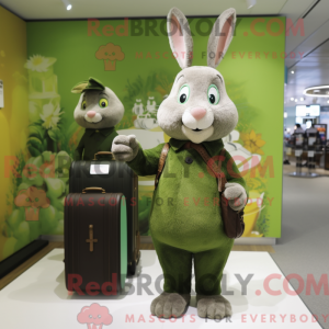 Olive Rabbit mascot costume...