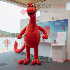Rotes Maskottchenkostüm des...