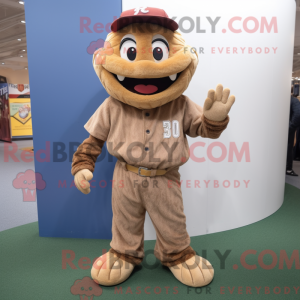 Brown Baseball Glove mascot...