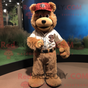 Brown Baseball Glove mascot...