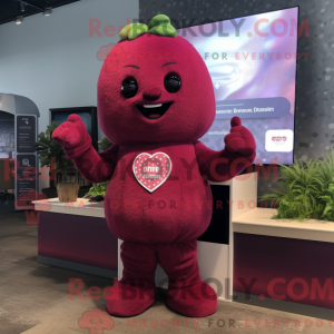 Maroon Raspberry maskot...