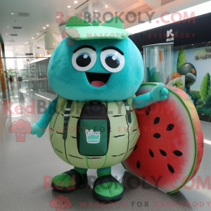 Teal Watermeloen mascotte...