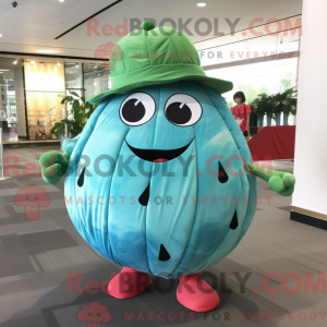 Teal Watermelon Maskottchen...