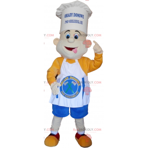 Cook maskot s hezkou kuchařskou čepici a zástěru -