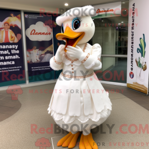 Zwanen mascottekostuum...