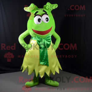 Lime Green Steak maskot...
