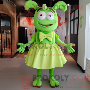 Lime Green Steak maskot...