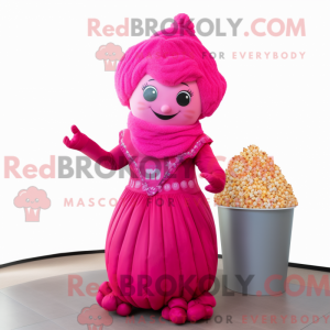 Magenta Pop Corn maskot...