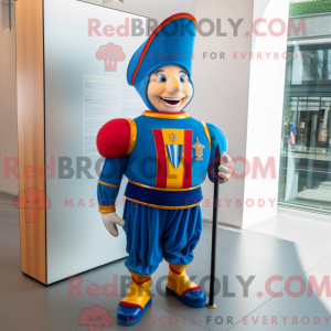 Figura azul da máscara de...