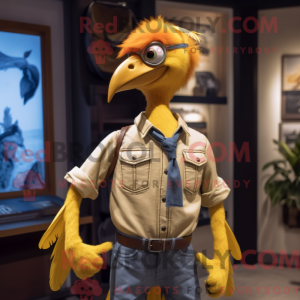 Yellow Archeopteryx mascot...