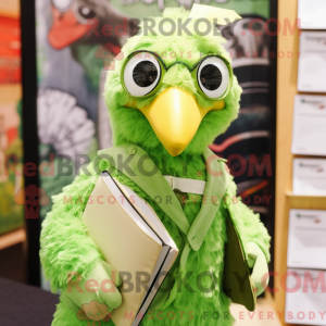 Limegrøn Perlehøns maskot...