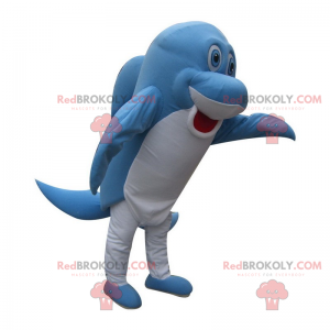 Blauwe dolfijn mascotte - Redbrokoly.com