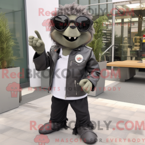 Personaggio mascotte grigio...