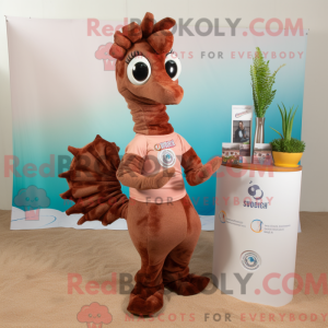 Brown Sea Horse mascot...