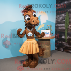 Brown Sea Horse mascot...
