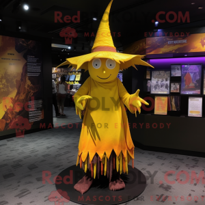 Yellow Witch S Hat mascot...