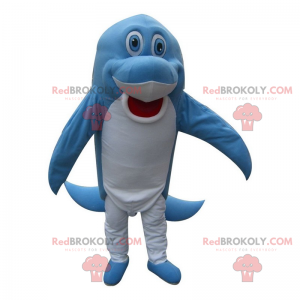 Blå delfin maskot - Redbrokoly.com