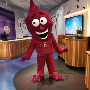 Maroon Ray maskotdraktfigur...