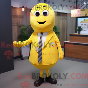 Gul vedhæng maskot kostume...