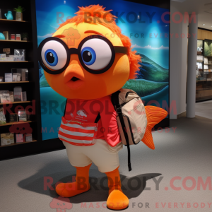 Peach Goldfish Maskottchen...