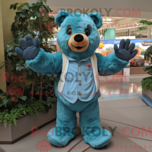 Turquoise Bear mascot...