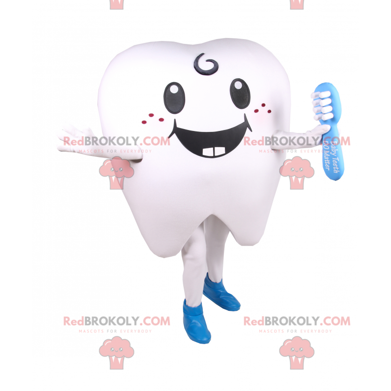 Mascota de diente sonriente - Redbrokoly.com Mascota de diente sonriente - Redbrokoly.com
