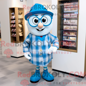 Blå Aglet maskot kostume...