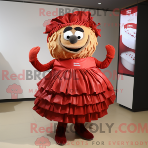 Red Lasagna mascot costume...