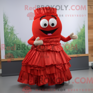 Red Lasagna mascot costume...