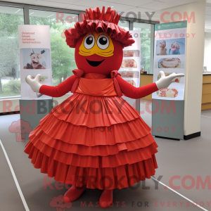Red Lasagna mascot costume...