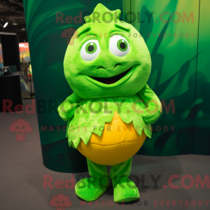 Lime Green Goldfish maskot...