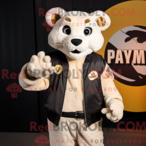 Creme Puma maskot kostume...