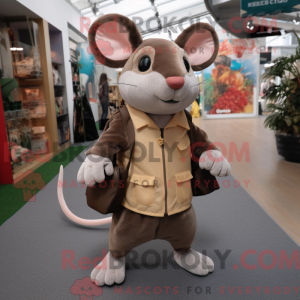 Maskotdraktfigura Tan Rat w...