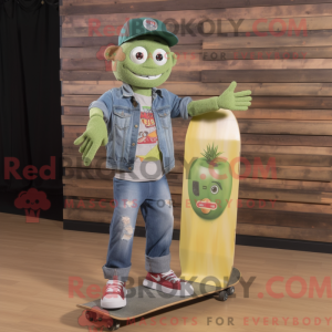 Oliven Skateboard maskot...