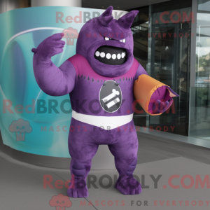 Máscara de bife roxo com...