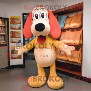 Peach Hot Dog maskot...
