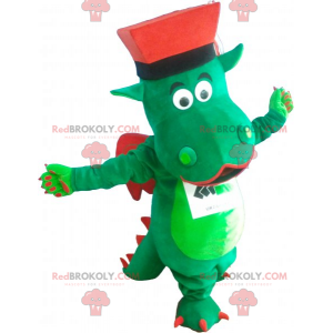 Dinosaur maskot med hat - Redbrokoly.com