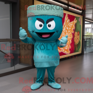 Teal Ramen mascot costume...