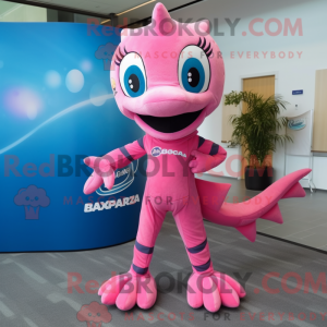 Rosa Barracuda Maskottchen...