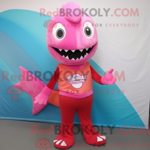 Rosa Barracuda Maskottchen...