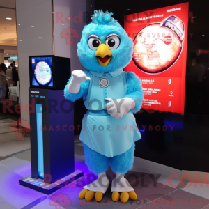 Cyan Fried Chicken mascot...