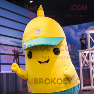 Yellow Narwhal mascot...