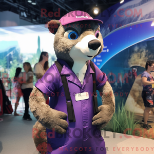 Purple Badger mascot...