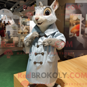 Sølv egern maskot kostume...