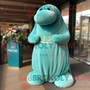Turquoise Walrus mascot...