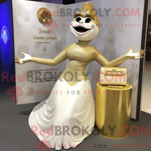 Guld Contortionist maskot...
