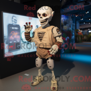 Tan Undead maskot kostume...